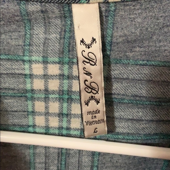 Dark green and Blue flannel - Picture 2 of 2